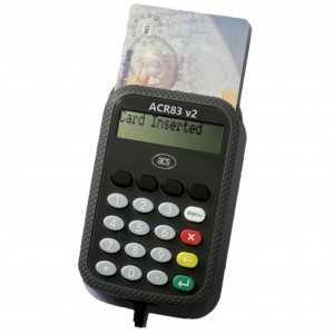 ACR83 V2 PIN EASY - CITITOR CARDURI SANATATE - AFISAJ LED, TASTATURA, AGREAT DE CNAS